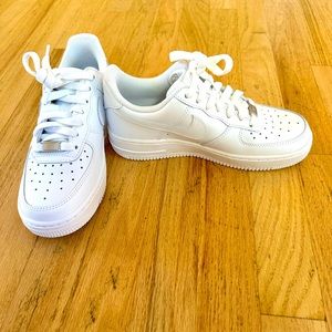 Nike Airforce 1. White. Women’s size 6.  BRAND NEW, never worn.